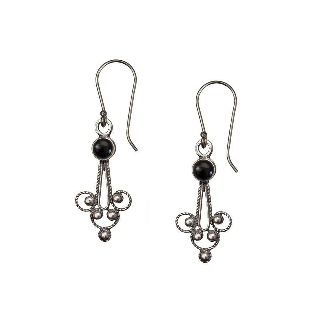 Bluenoemi Jewelry Earrings Sterling silver earrings Delicate Filigree israeli earrings set Eilat Stone.