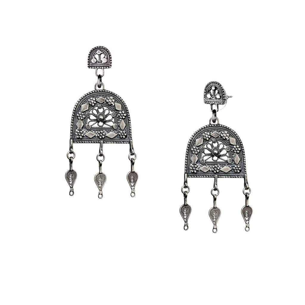 Bluenoemi Jewelry Earrings Sterling Silver Earrings for woman Israeli Ethnic jewelry
