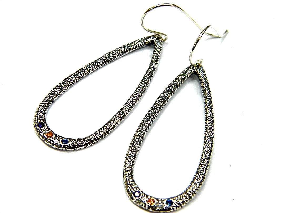 Bluenoemi Jewelry Earrings Sterling Silver Earrings for Woman.  sterling silver jewelry ,  dangling earrings with zircons Dangling Earrings