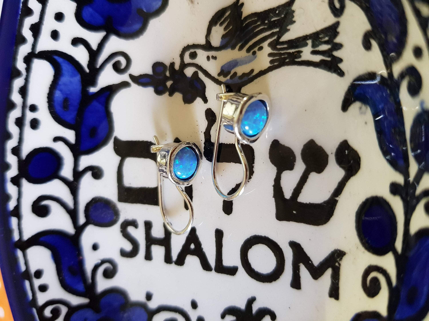 Bluenoemi Jewelry earrings Sterling Silver earrings, opal earrings, opal  earrings for women,  dangle earrings, Bluenoemi