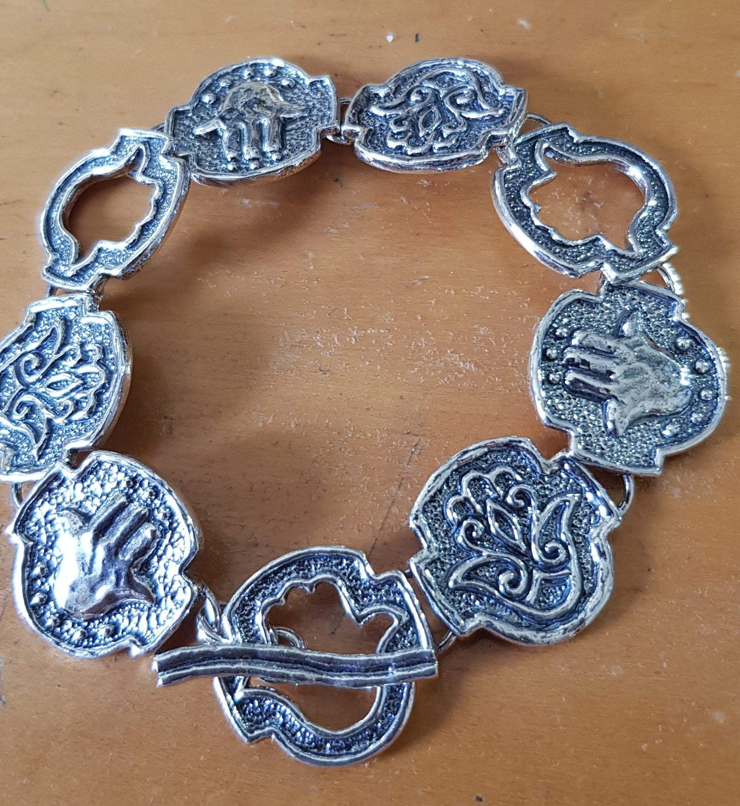 Bluenoemi Jewelry Hamsas Bracelet, Good luck blessing Israeli bracelet Jewish Bracelet
