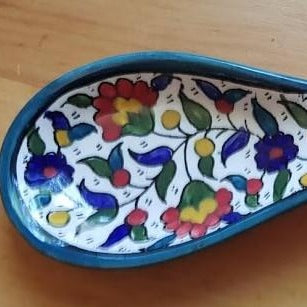 Bluenoemi Jewelry home-decor 14 / colourful Armenian ceramic spoon for serving or decoration.