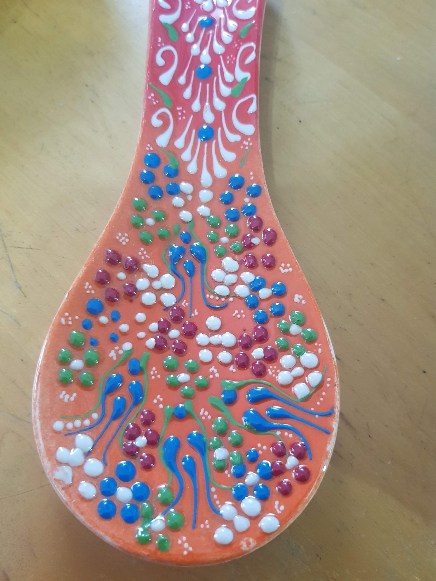 Bluenoemi Jewelry home-decor 25 / orange Rest Spoon for serving or decoration. Armenian Ceramic. Gift for Home.
