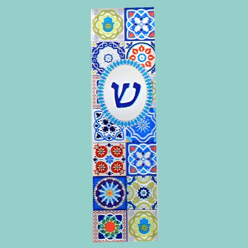 Bluenoemi Jewelry Home-Decor 3.9 x 1.2 x 0.8 inches / multicolor Bluenoemi Mezuzah for Door Jewish Armenian Gifts Home Blessing Israeli Gifts