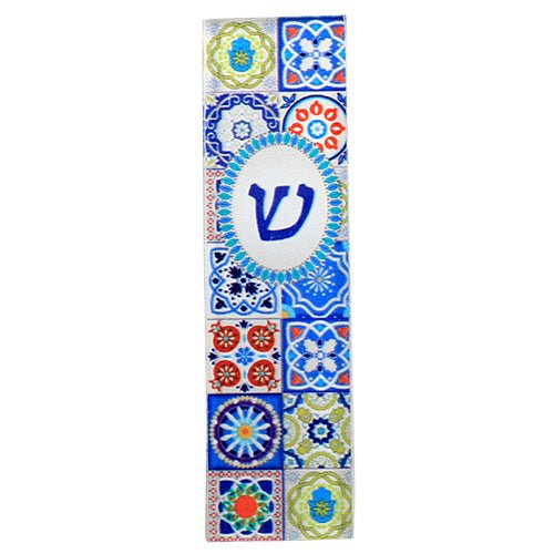 Bluenoemi Jewelry Home-Decor 3.9 x 1.2 x 0.8 inches / multicolor Bluenoemi Mezuzah for Door Jewish Armenian Gifts Home Blessing Israeli Gifts