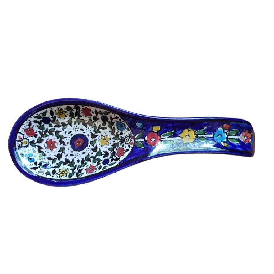 Bluenoemi Jewelry home-decor Armenian ceramic rest spoon for serving or decoration.