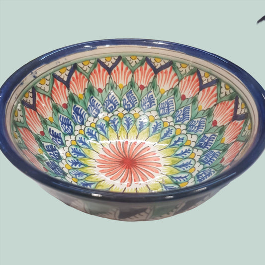 Bluenoemi Jewelry Home-Decor Ceramic bowl for serving or decoration. Flowers motif.