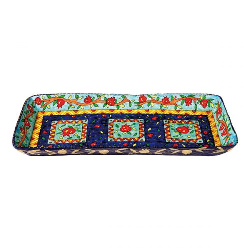 Bluenoemi Jewelry Home-Decor Floral Tray Papier Mache Hand Painted Flowers colourful home decor