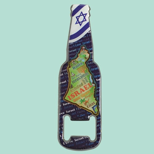 Bluenoemi Jewelry magnet Fridge magnet Israel magnets. Bottle opener magnet. Map of Israel. Jewish gifts. Passover gift.
