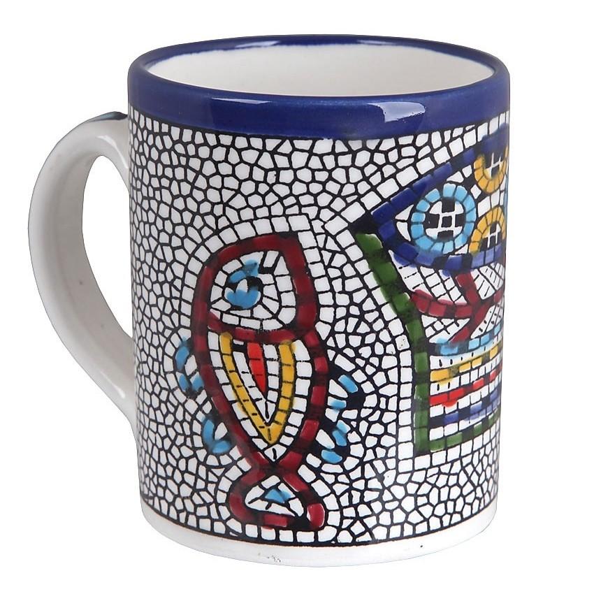 Bluenoemi Jewelry Mug 12cm / Fish Mugs Israeli Armenian Design Ceramic Mugs