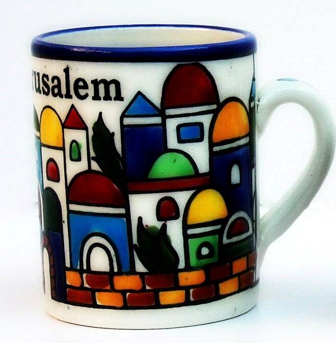 Bluenoemi Jewelry Mug Mugs Israeli Armenian Design Ceramic Mugs