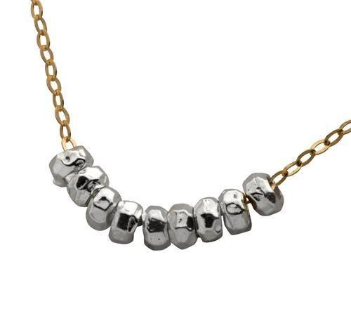 Bluenoemi Jewelry Necklaces 45cm / silver-gold Necklace Sterling Silver and Goldfilled  for Woman Israeli Jewelry