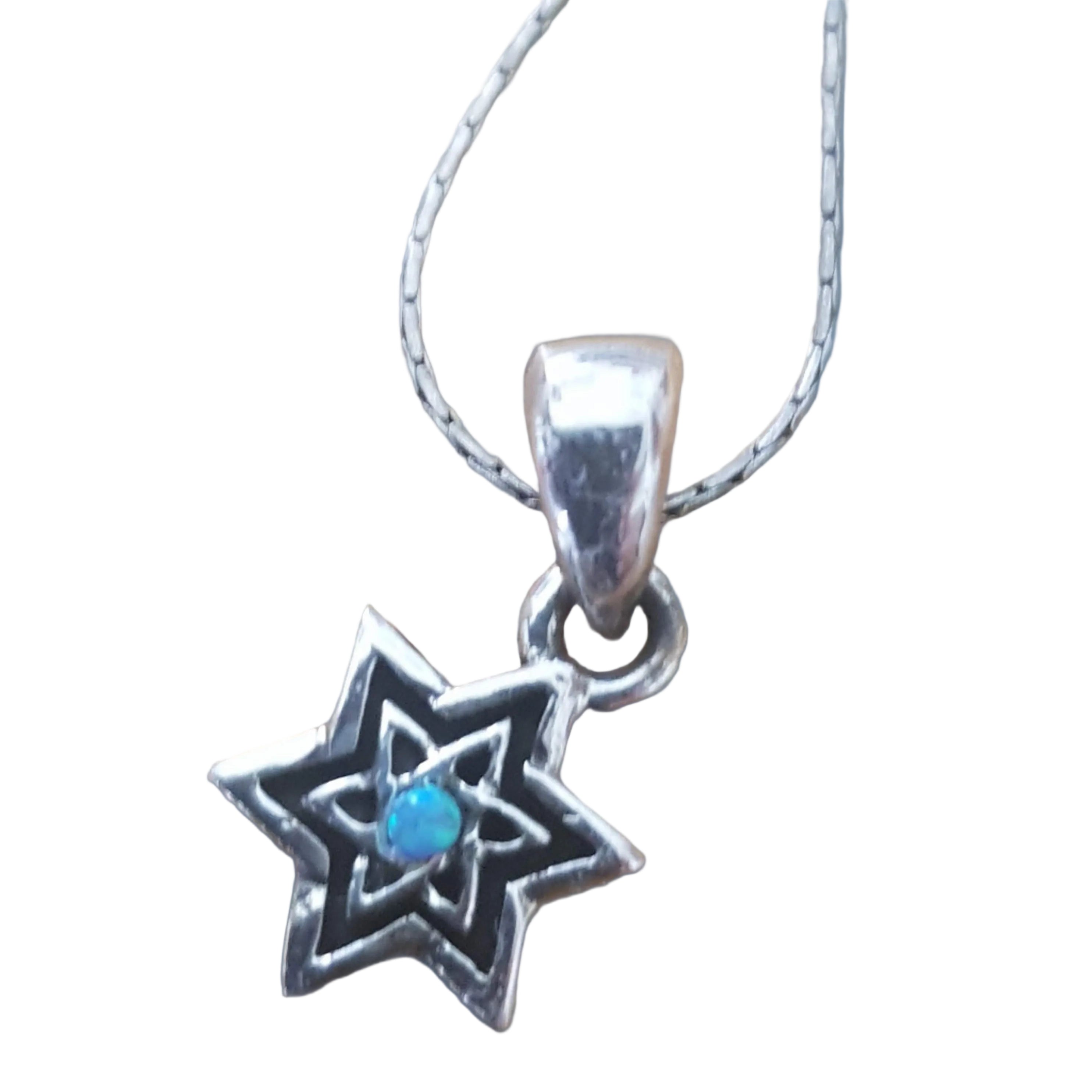 Sterling Silver Magen David Necklace Star of David pendant, handmade
in Israel