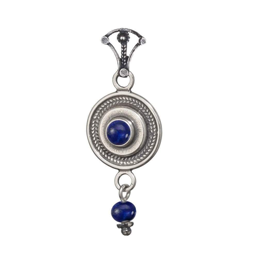 Bluenoemi Israeli Jewelry chain with pendant sterling silver necklace, pendant set with Eilat stone, Blue Opal or other stones - Bluenoemi