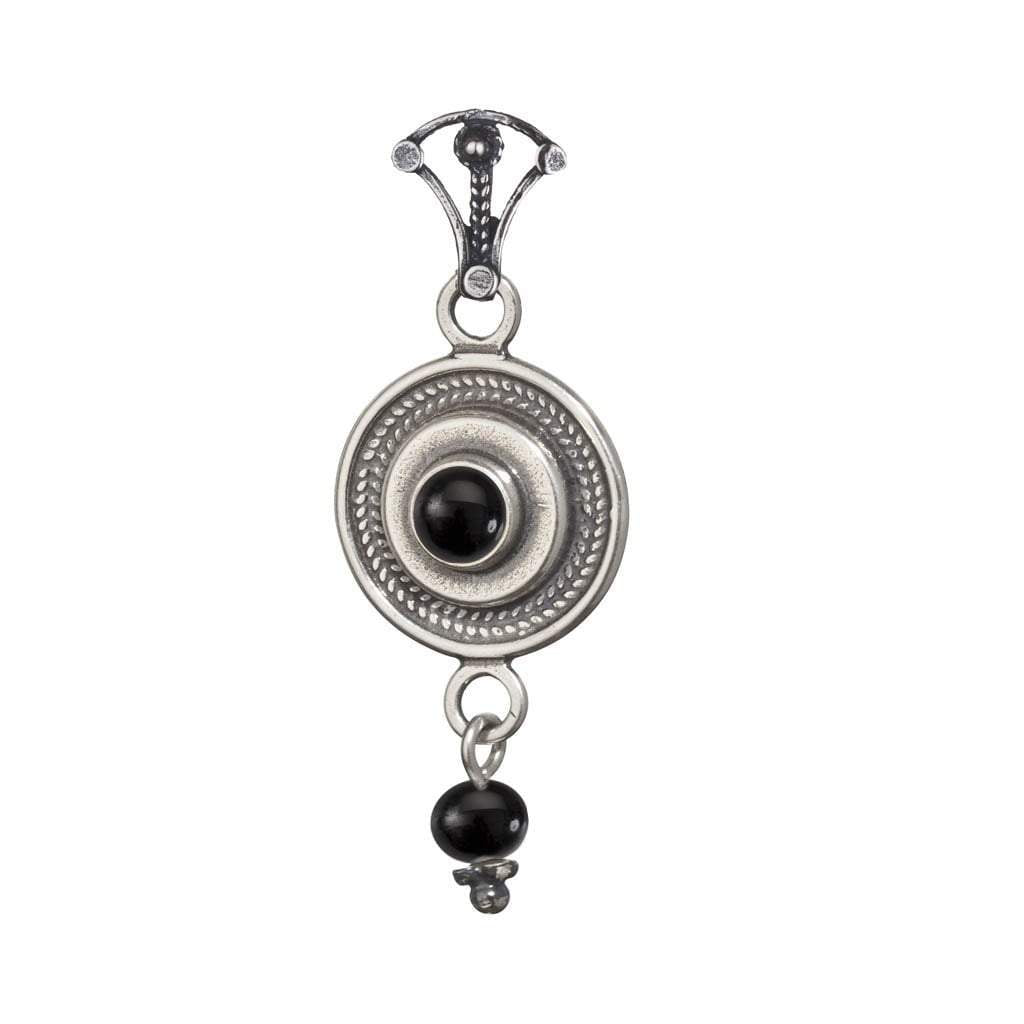 Bluenoemi Israeli Jewelry chain with pendant sterling silver necklace, pendant set with Eilat stone, Blue Opal or other stones - Bluenoemi