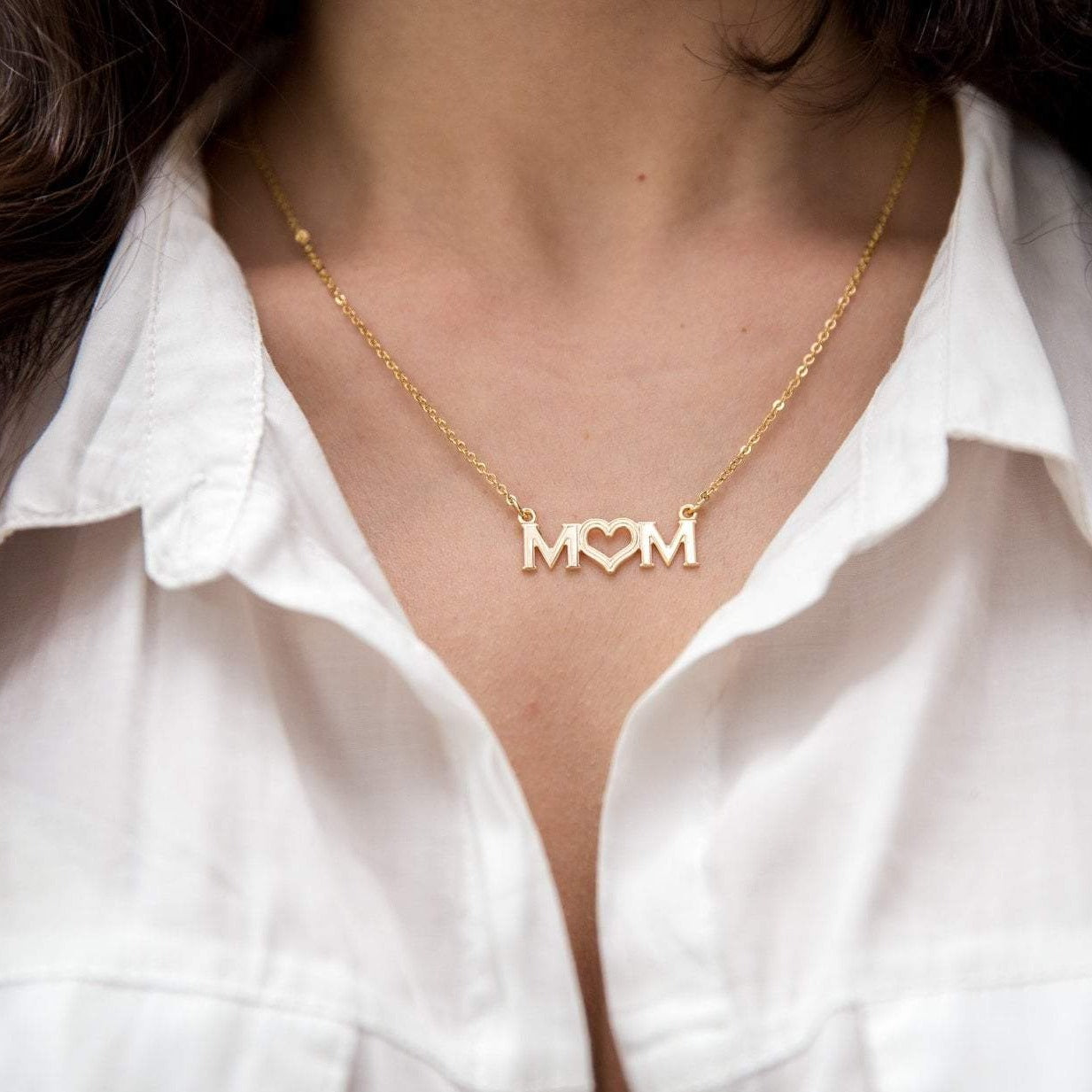 Bluenoemi Jewelry Necklaces Bluenoemi Mom Necklace for woman. Sterling Silver / Goldfilled