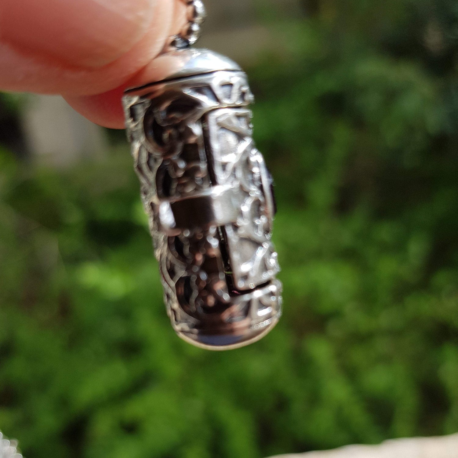 Bluenoemi Jewelry Necklaces Locket Necklace for woman. Heirloom locket silver pendant set cz zircon.