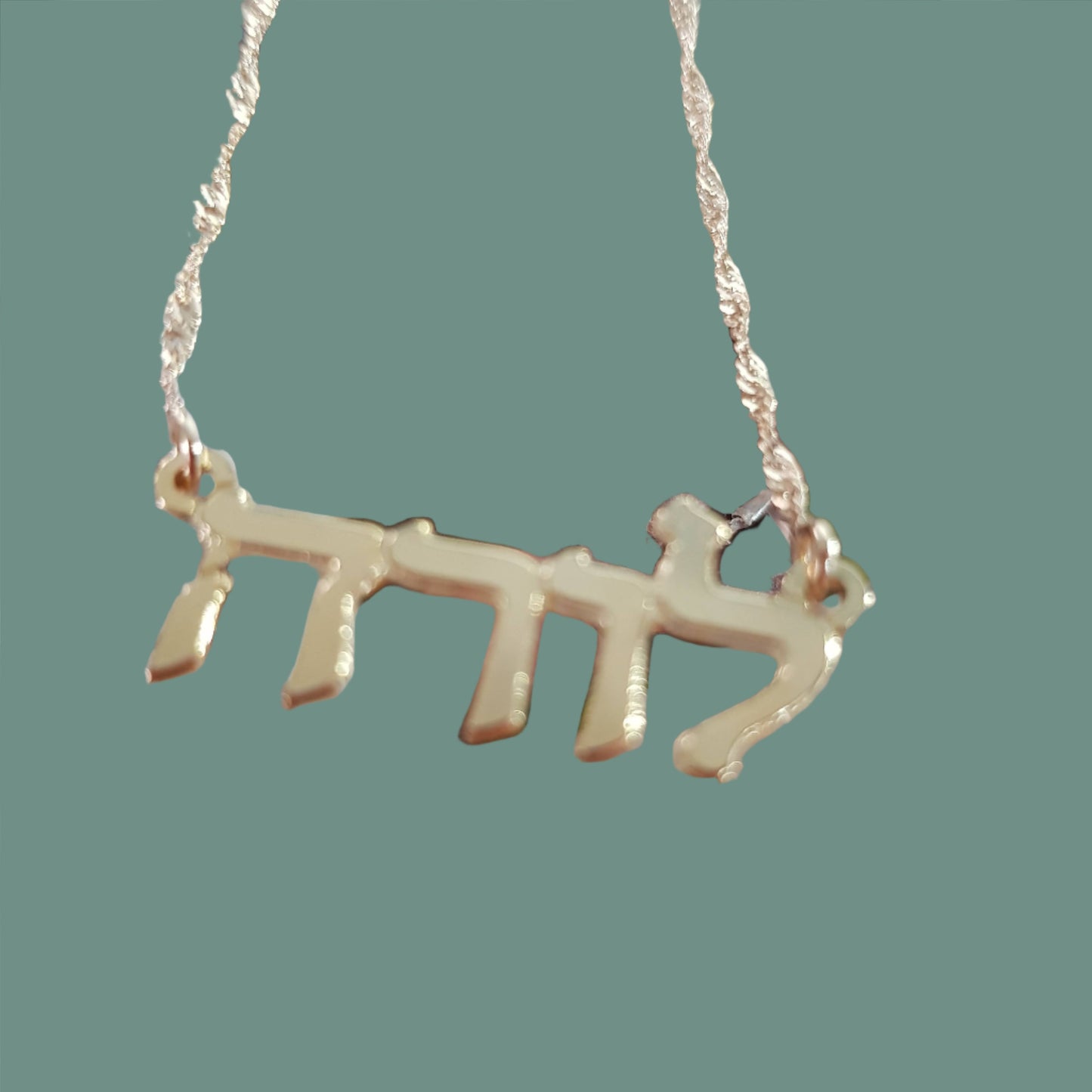 Bluenoemi Jewelry Necklaces & Pendants Hebrew Name Necklace. 925 Sterling Silver / Goldfilled