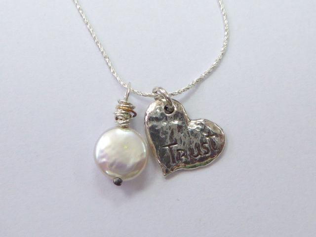 Bluenoemi Jewelry Necklaces & Pendants silver Pearls on sterling silver Heart necklace