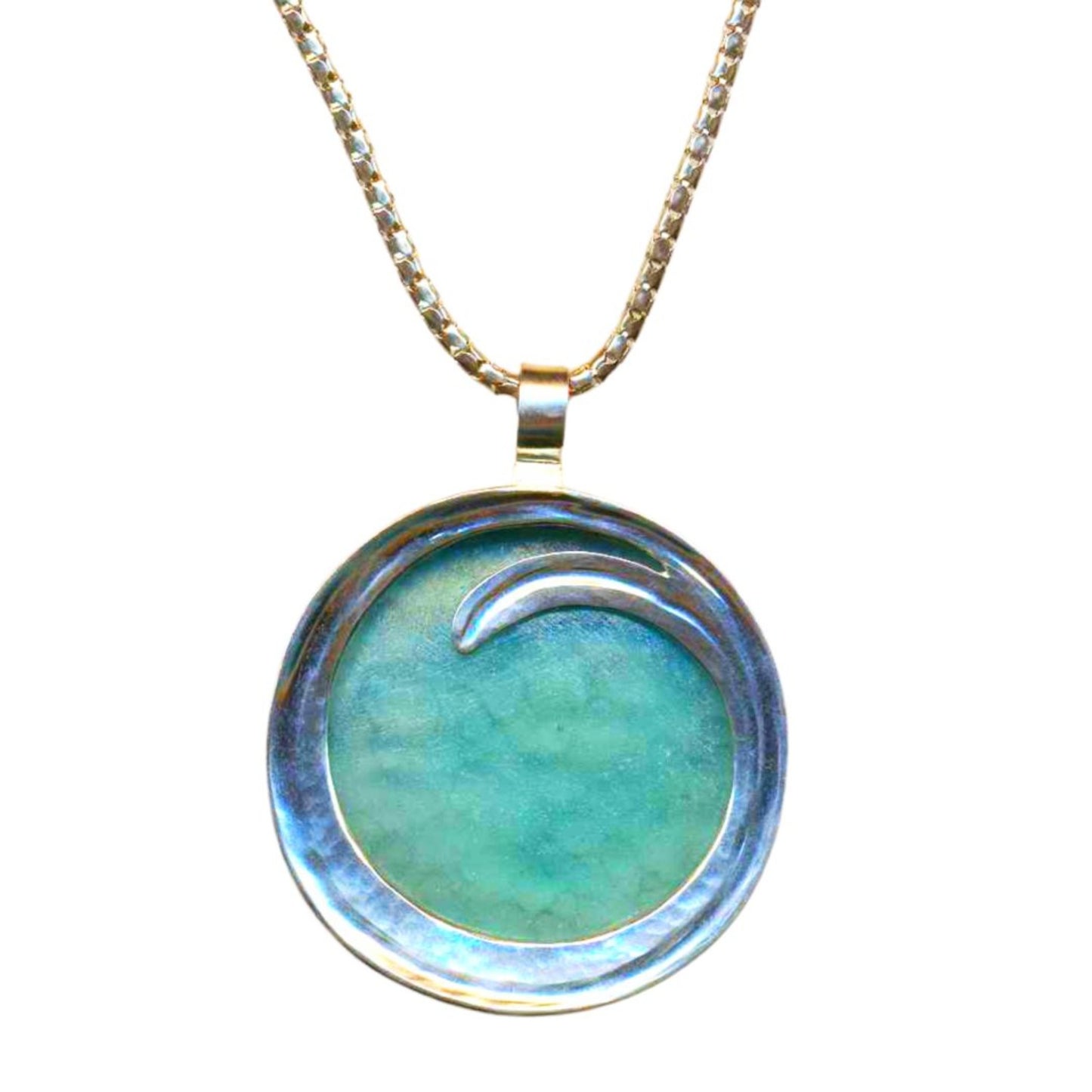 Bluenoemi Jewelry Necklaces & Pendants silver Roman glass jewelry necklace. Designer Israeli Sterling silver necklace set with roman glass
