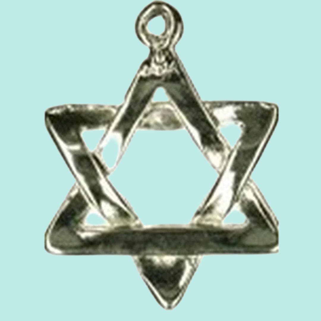 Bluenoemi Jewelry Necklaces & Pendants silver Star of David charms lot 10 Israeli charms for making jewelry antique silver plated