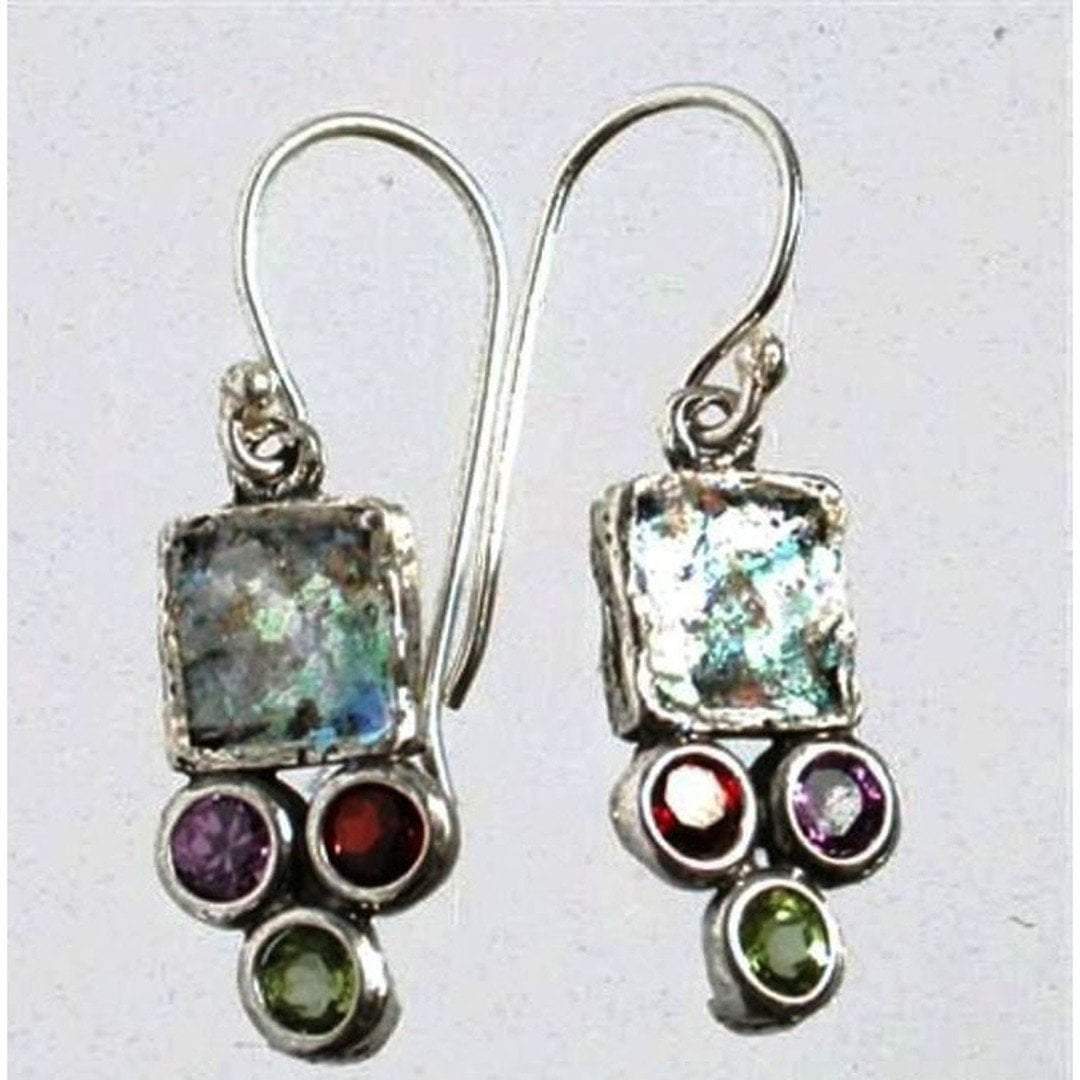 Bluenoemi Jewelry Necklaces & Pendants silver Sterling Silver Necklace, Silver  Roman glass jewelry , Sterling silver Jewelry, garnets necklace