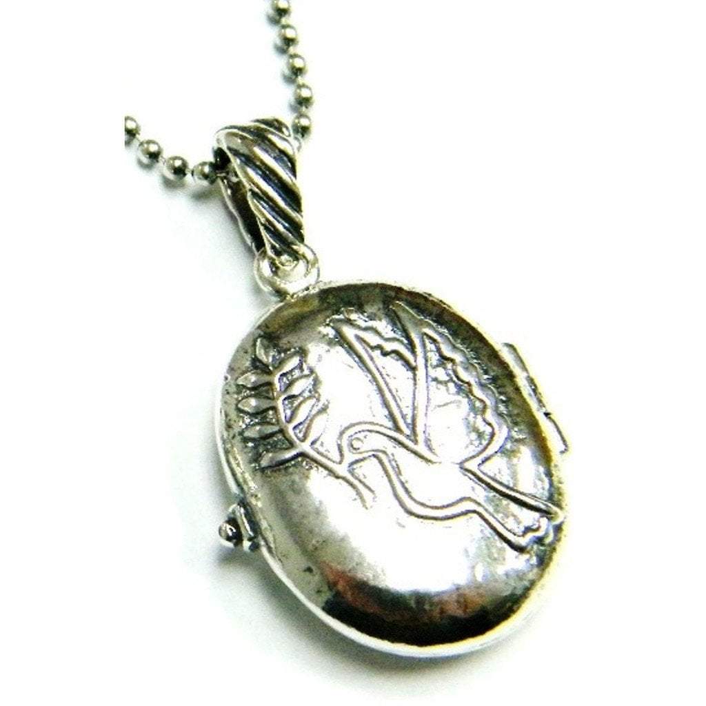 Bluenoemi Jewelry Necklaces & Pendants Sterling Silver necklace locket Dove jewelry perfect for photos or message
