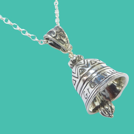 silver bell necklace