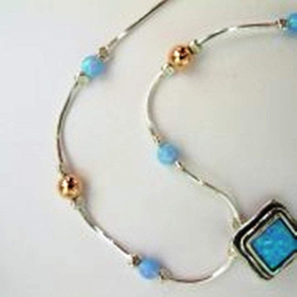 Bluenoemi Jewelry Necklaces Silver necklace opals jewelry pendant elegant goldfilled Bluenoemi jewelry blue opals jewel