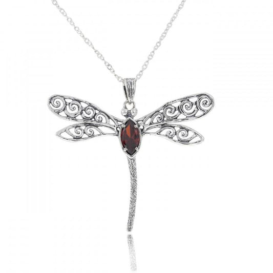 Bluenoemi Jewelry Necklaces Sterling Silver Dragonfly Pendant for Woman Israeli Necklaces