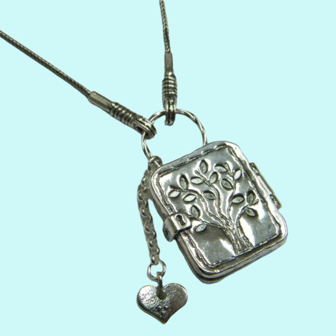 Bluenoemi Jewelry Necklaces Sterling silver locket , engraved locket, charm heart jewelry