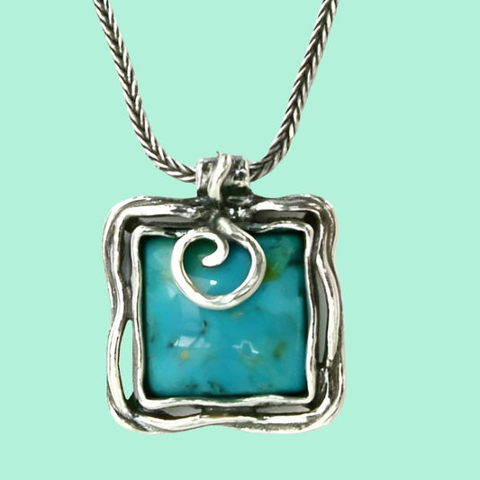 Bluenoemi Jewelry Necklaces Sterling Silver necklace gift for her with Turquoise