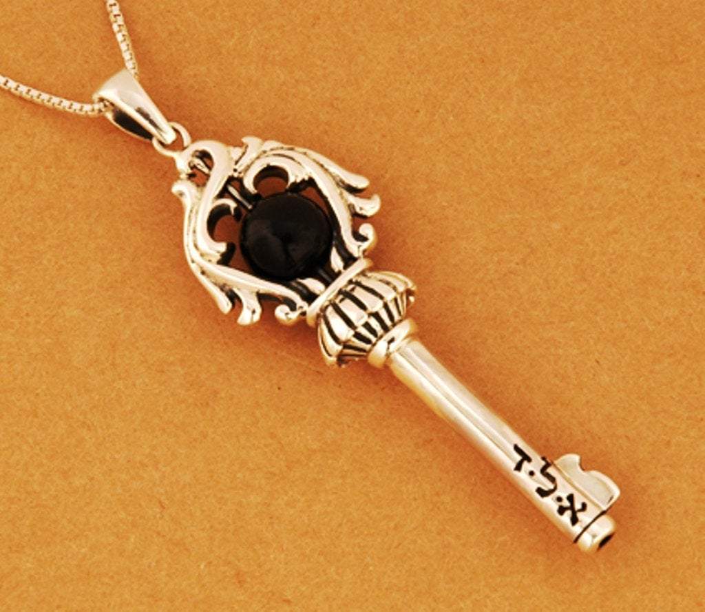 Bluenoemi Jewelry Necklaces Sterling silver necklace key pendant Key Soul for good wishes blessings jewelry