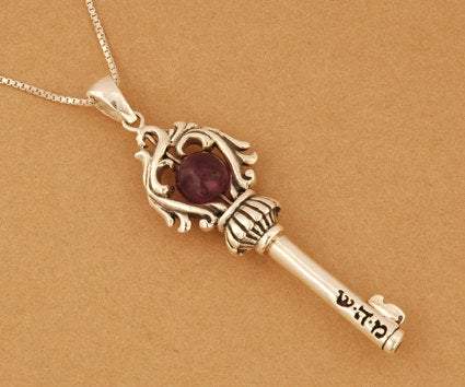 Bluenoemi Jewelry Necklaces Sterling silver necklace key pendant Key Soul for good wishes blessings jewelry