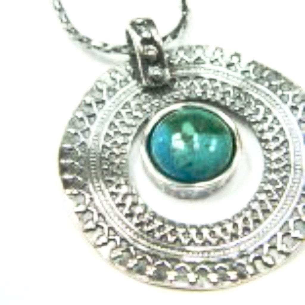 Bluenoemi Jewelry Necklaces Sterling Silver necklace with Turquoise. Necklace for woman.