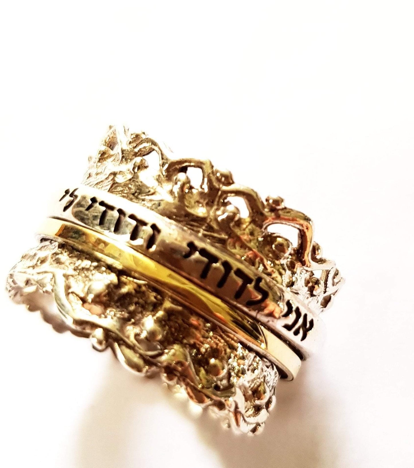 Bluenoemi Jewelry Personalized Rings Bluenoemi Israeli Jewelry | Personalized Jewelry Gifts Spinner Ring · Inspiration Ring · jewelry in israel· Floral Ring · Custom Handwriting Ring · Ring Valentines · Hebrew Engraved Rose and Gold Ring · Beloved Ring