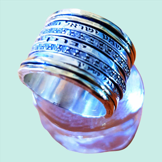 Bluenoemi Jewelry Personalized Rings Bluenoemi Israeli spinner rings | Rings for Woman | Bluenoemi israeli jewelry | Personalized Meditation Ring with Blessings / Quotes