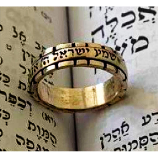 Bluenoemi Jewelry Personalized Rings Bluenoemi Personalize Sterling Silver Ring message Hebrew love verse ring Prayer rings