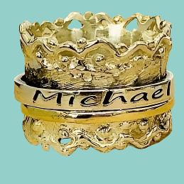 Israeli fidget ring Israeli Jewelry | Personalized Jewelry Spinner Ring