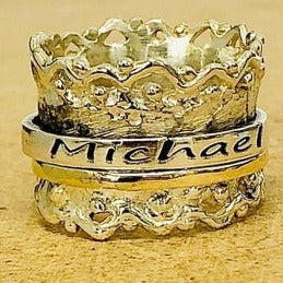 Israeli fidget ring Israeli Jewelry | Personalized Jewelry Spinner Ring