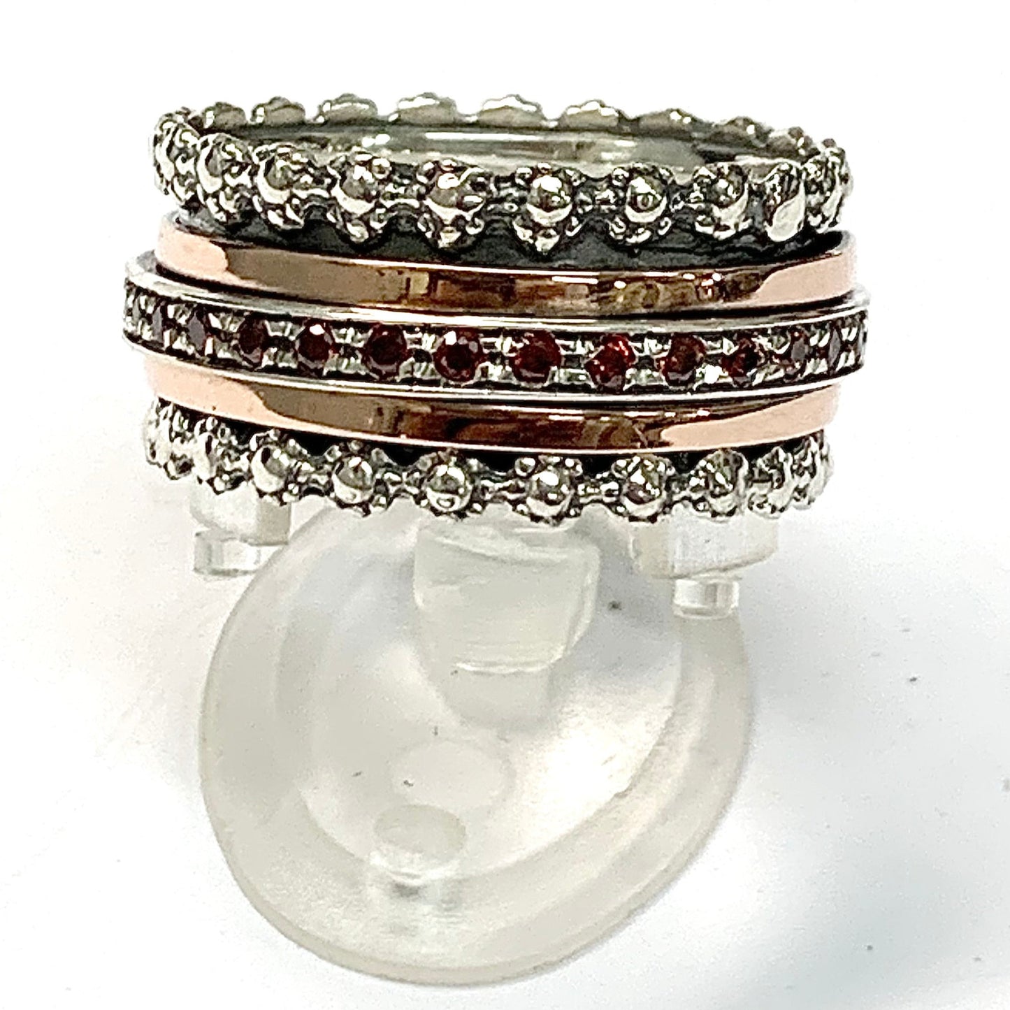 Bluenoemi Jewelry Custom Rings Spinner ring for woman . Fidget Meditation ring. Love & blessings rings. 
