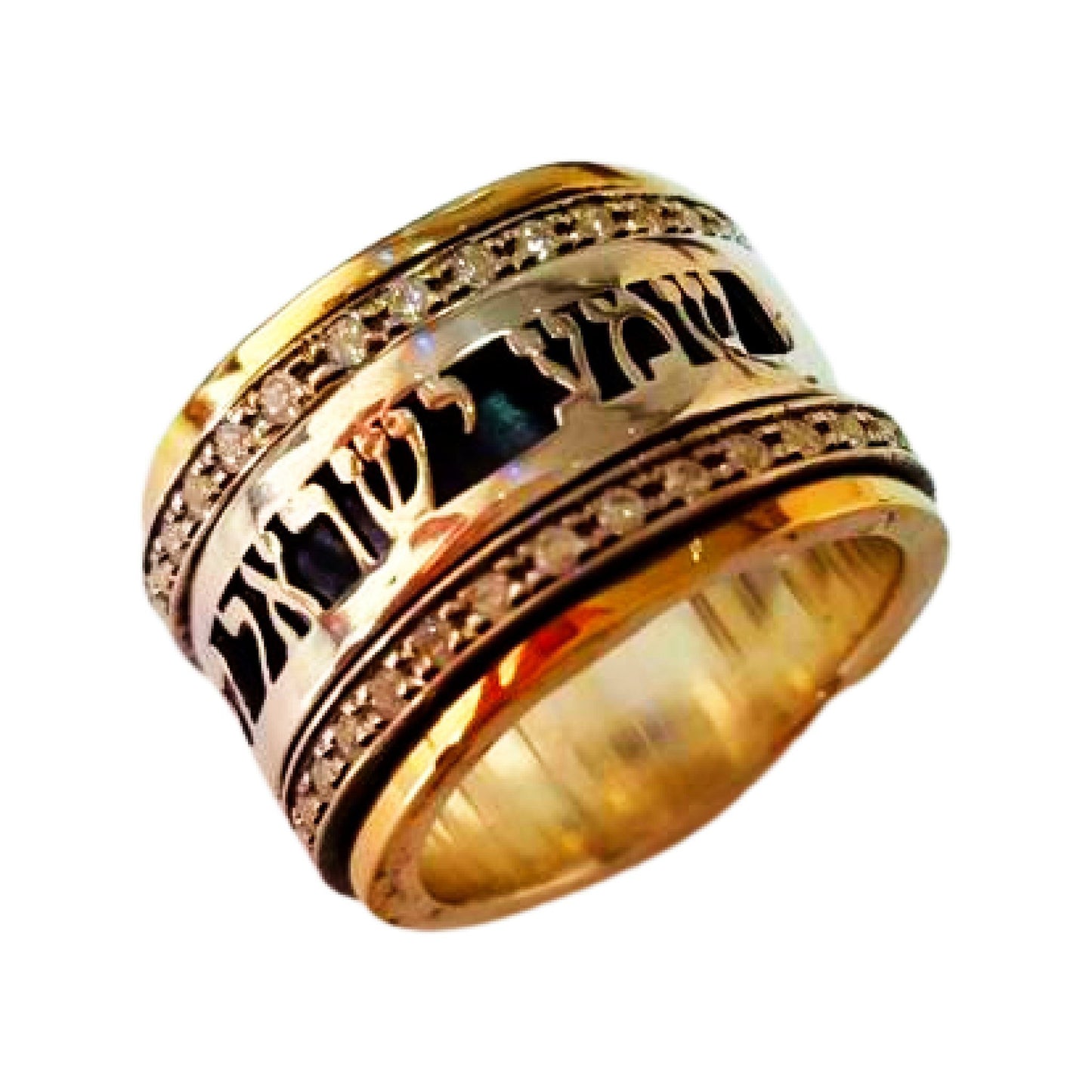 Bluenoemi Jewelry Personalized Rings Israeli jewelry designers ring Personalized Ring message Hebrew love verse ring