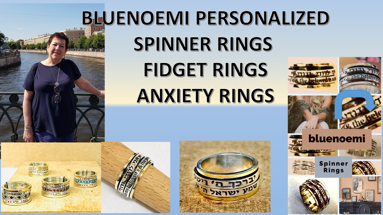 Bluenoemi Jewelry Personalized Rings Stay Focused with our Motivational Spinner Ring. This ring features an engraved outer band with inspiring words to help you stay on track.