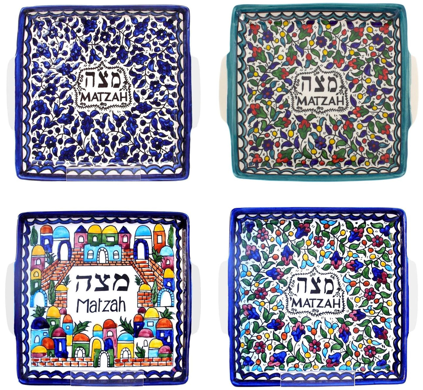 Matza Plate for Passover Jewish Table