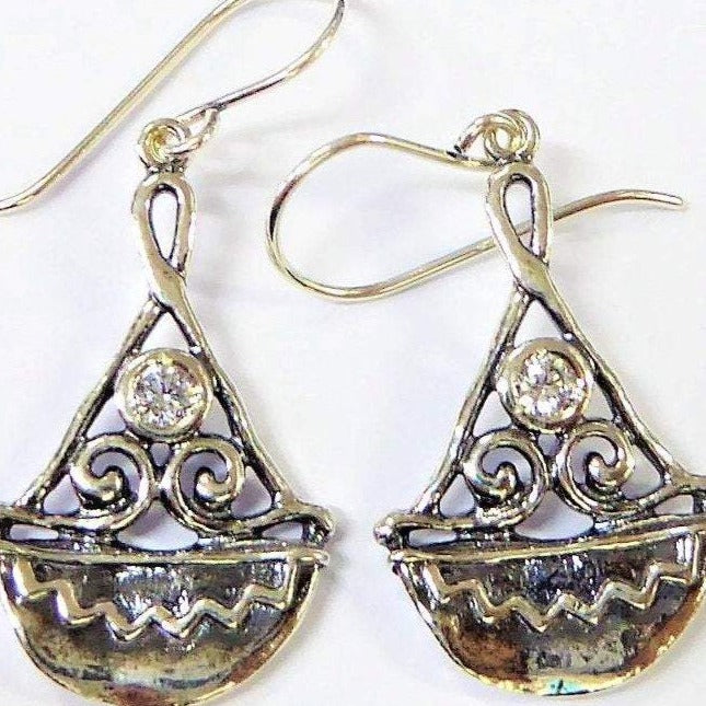 Bluenoemi Jewelry Rattings Sterling Silver Earrings for Woman, cz zircons earrings | israelische schmuck | joyas de moda