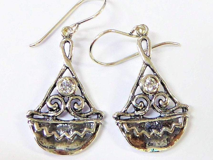 Bluenoemi Jewelry Rattings Sterling Silver Earrings for Woman, cz zircons earrings | israelische schmuck | joyas de moda