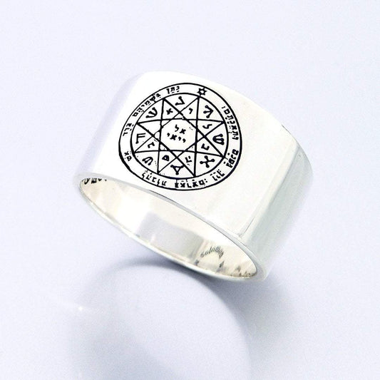 Bluenoemi Jewelry Rings 5 / silver Sterling silver ring Solomon seals rings  for guarding and protection