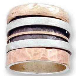 Bluenoemi Jewelry Rings Bluenoemi - IR005 - Spinner ring wedding rings - rose gold bridal set