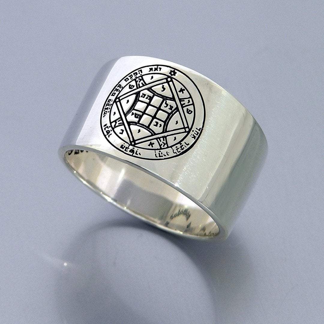 Bluenoemi Jewelry Rings Bluenoemi Israeli Jewelry Solomon Seal Ring for Love, Sterling Silver Ring for Woman, Kabbalah Jewelry