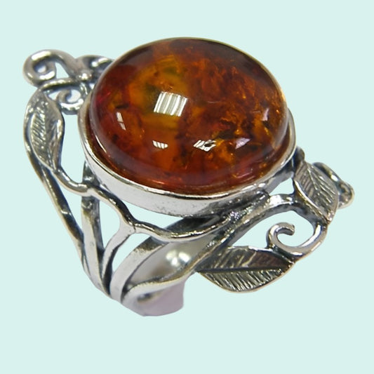 Bluenoemi Jewelry Rings Bluenoemi - Shr453- Sterling silver ring for woman gemstones rings for women Amber